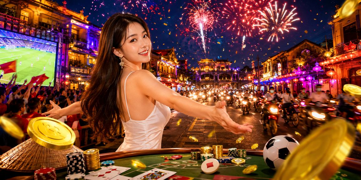 Bầu không khí giải trí và cá cược sôi động ban đêm tại Huế, Việt Nam